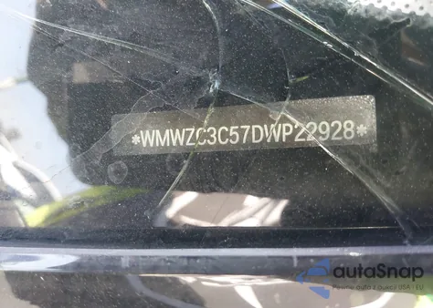 2013 Mini Countryman Cooper S z USA, uszkodzony, nr VIN WMWZC3C57DWP22928